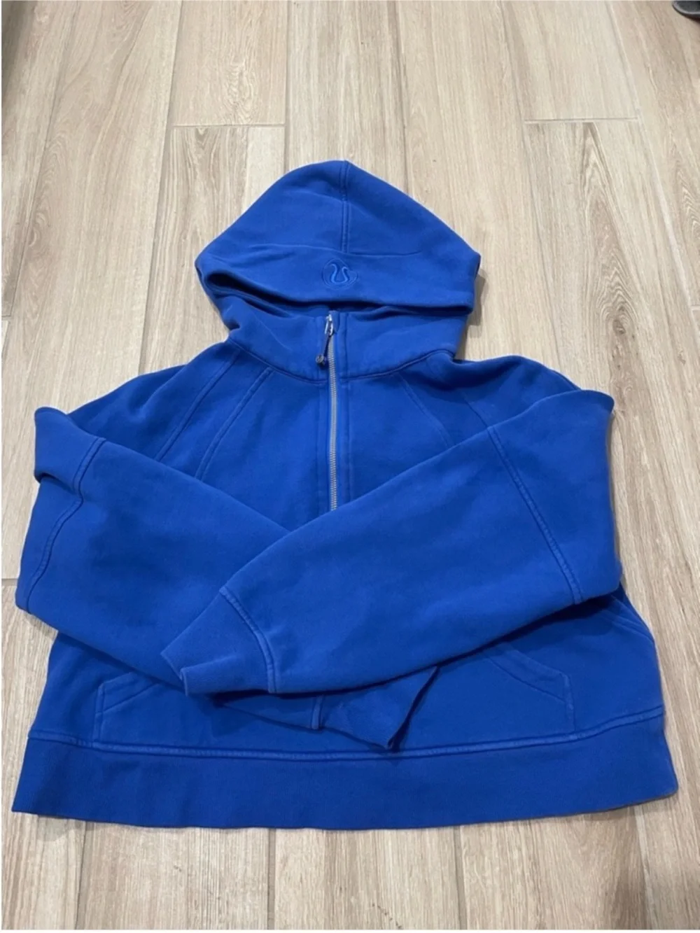 Lululemon Scuba Oversized Half Zip Hoodie Cerulean Blue Sz M/L